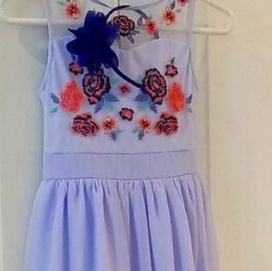 Size 10/12 embroideried dress & matching hairband